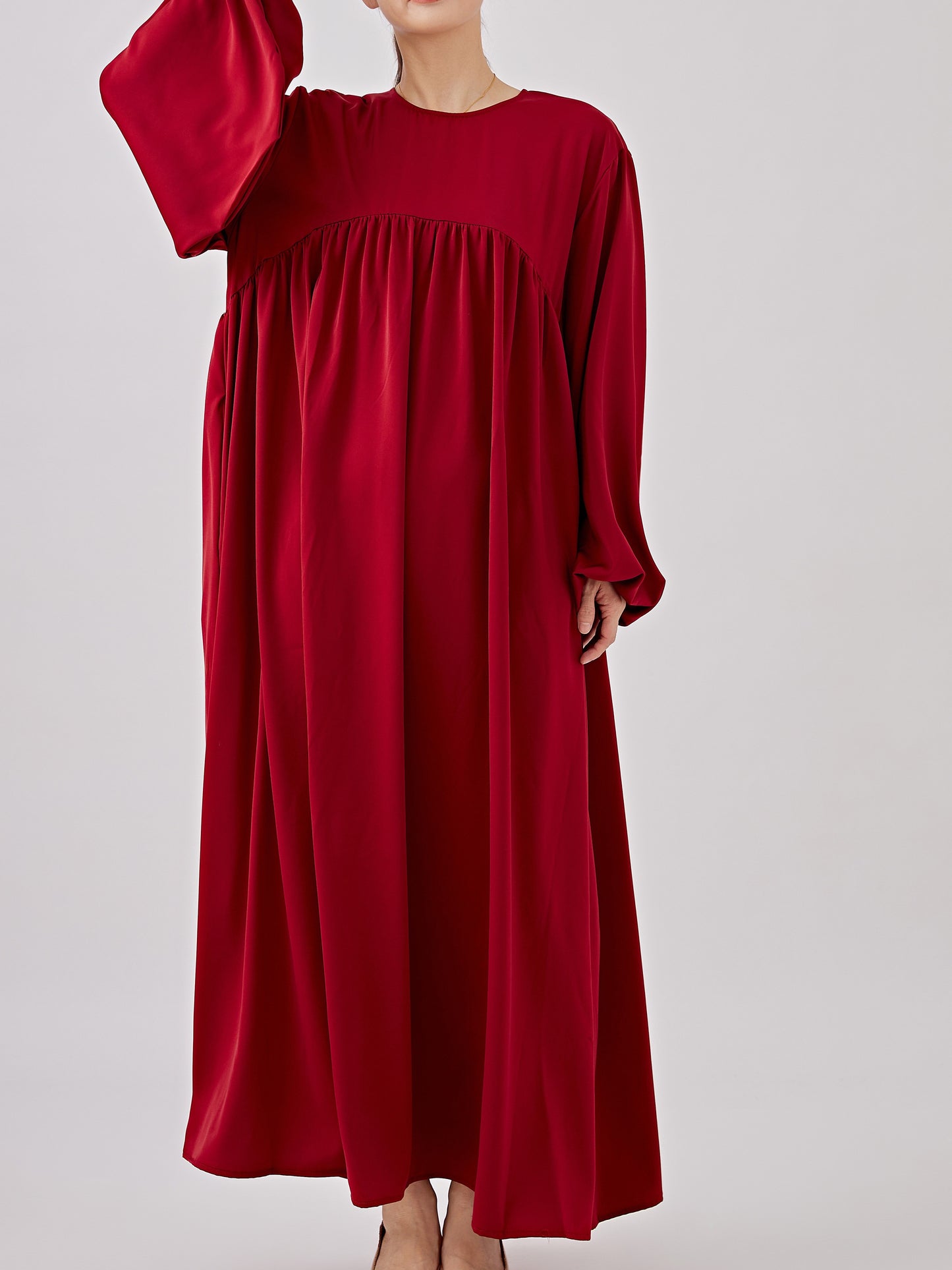 Ramadan Three-Pack Muslim Abaya Dress with Packaging, Soft and Comfortable, Flowing Wide Skirt, Extra Large Sleeves and Cuffs, Elastic