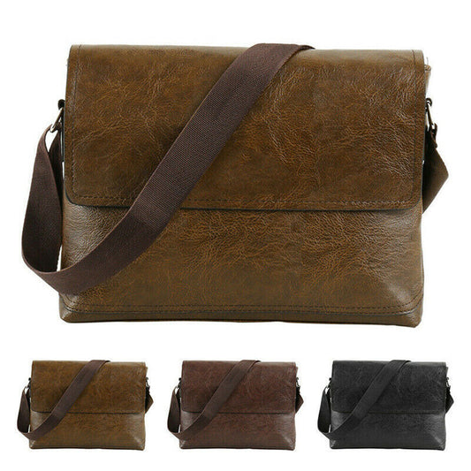 Luxury Men Leather Sling Bag Side Shoulder Bag for Men Husband Gift Business Messenger Crossbody Bag Male Handbag