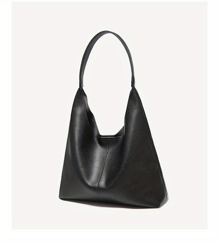 Women's Leather Tote Bag - Large Capacity Bucket Crossbody Bag with Adjustable Shoulder Strap