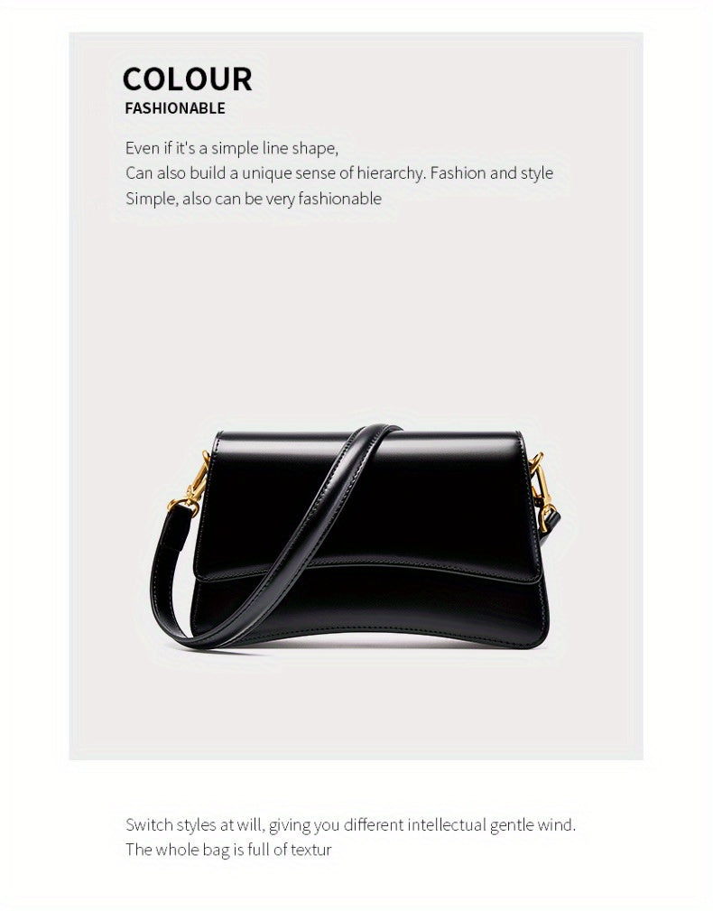 New Leather Bag High Quality Leather Single Shoulder Crossbody Shoulder Bag, 2025 New Versatile Underarm Bag for Women