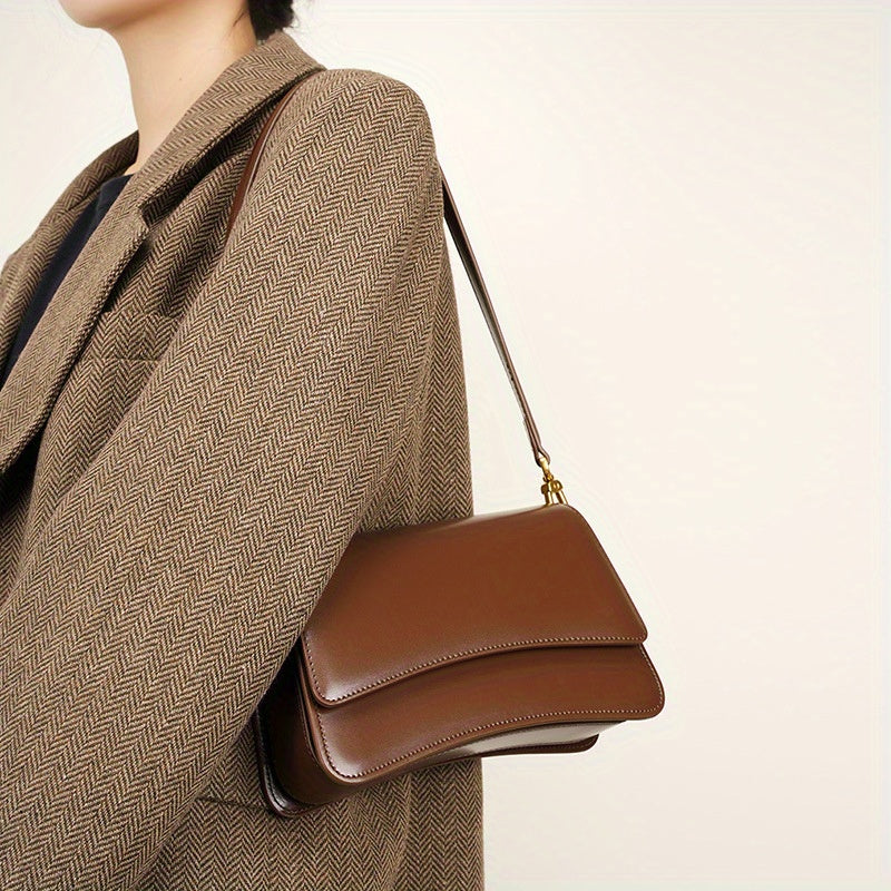 New Leather Bag High Quality Leather Single Shoulder Crossbody Shoulder Bag, 2025 New Versatile Underarm Bag for Women