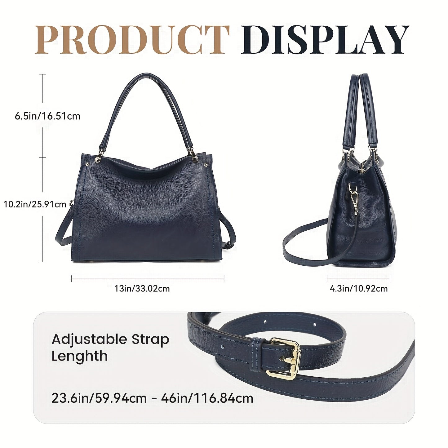 Elegant Leather Handbag, Women's Tote Bag, Versatile Single Shoulder Sling Bag