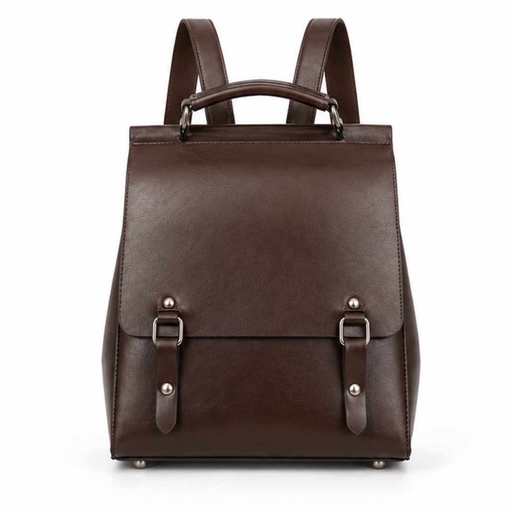 Coffee Brown Vintage Convertible Backpack