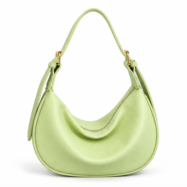 Mint Green Crescent Hobo Shoulder Bag