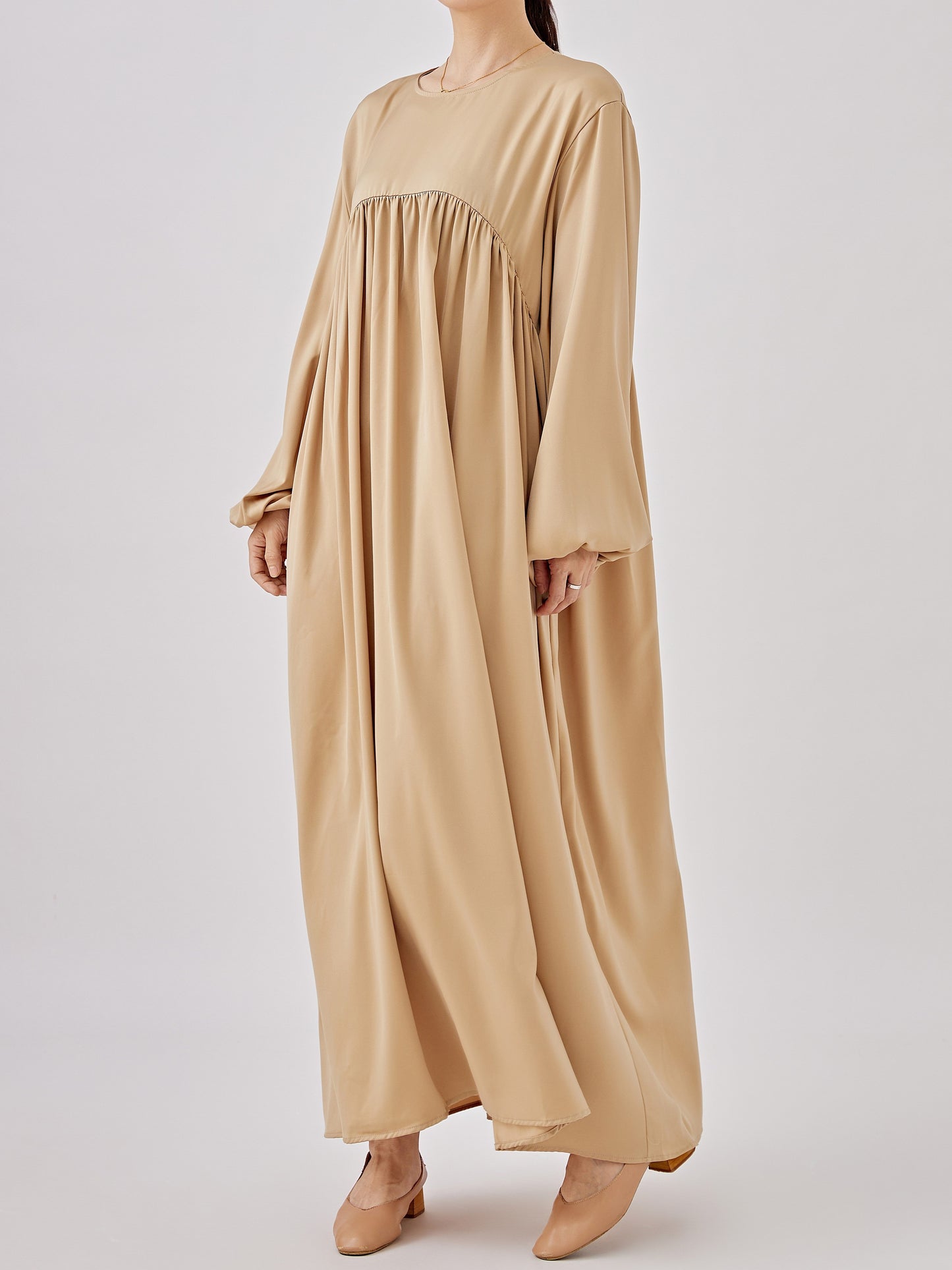 Ramadan Three-Pack Muslim Abaya Dress with Packaging, Soft and Comfortable, Flowing Wide Skirt, Extra Large Sleeves and Cuffs, Elastic