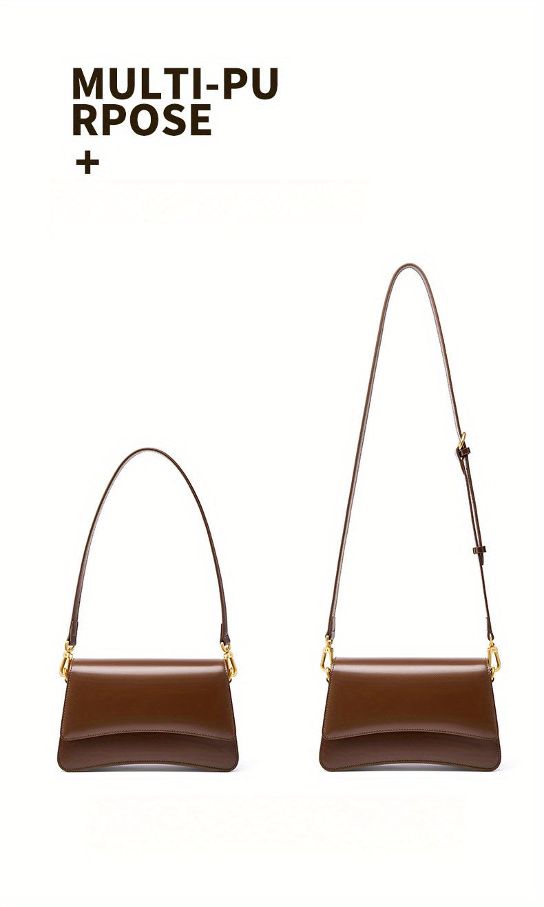 New Leather Bag High Quality Leather Single Shoulder Crossbody Shoulder Bag, 2025 New Versatile Underarm Bag for Women