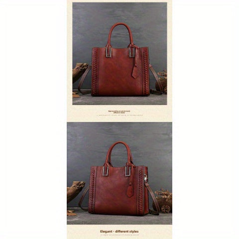 Genuine Leather Women's Handbags, Niche Women's Crossbody Bag, Large-Capacity Soft Leather Tote Bags