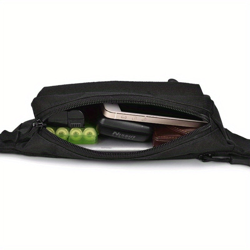 Tactical Fanny Pack Small Military Leather Belt Bag Money Belt Bumbag for Daily Use Travel Hiking Climbing Running