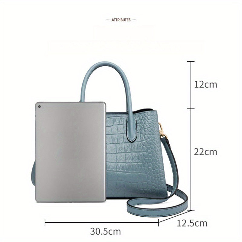 Large Capacity 2025 New Women's Bag, Genuine Leather Handbag for Women, Stylish Crossbody Commuter Women's Bag