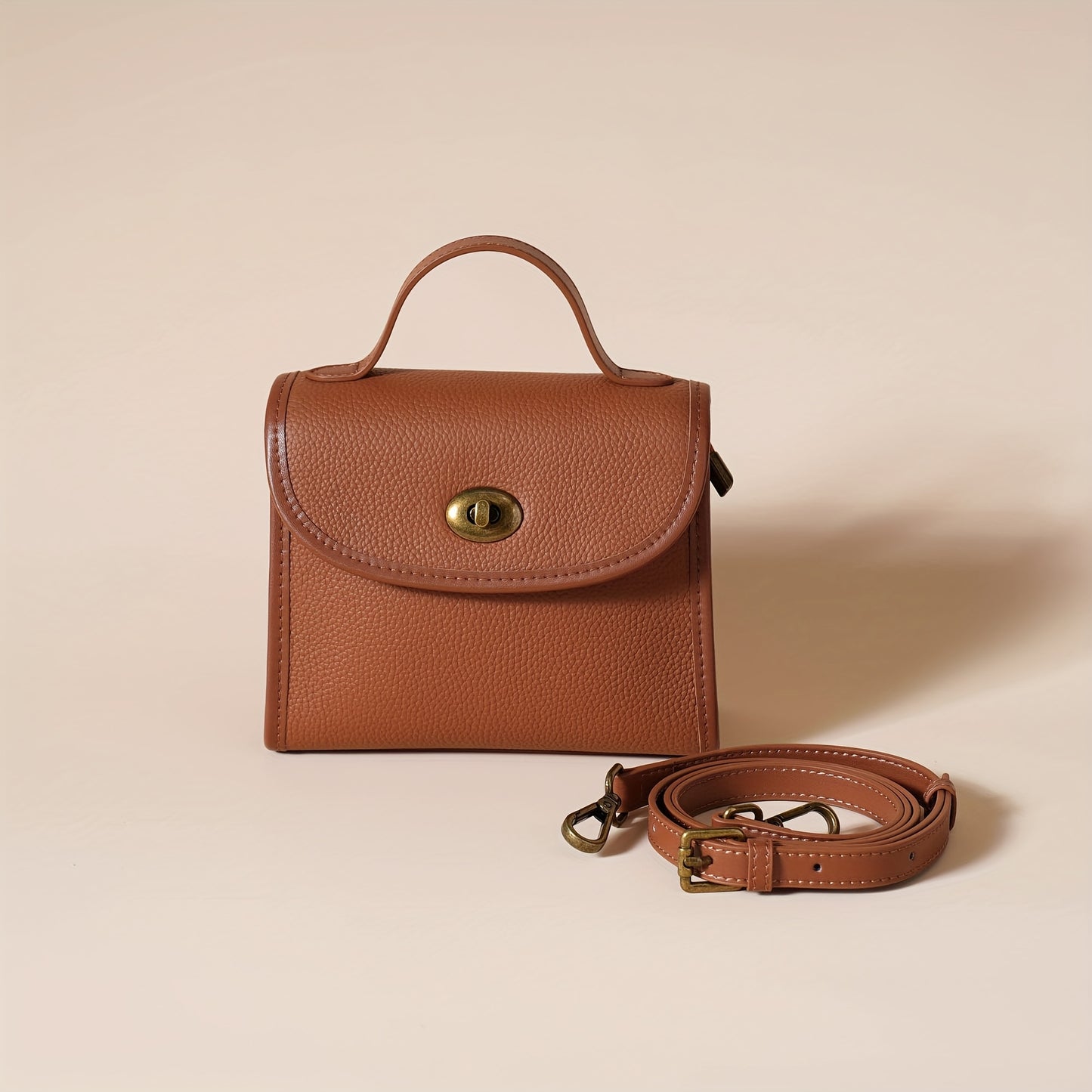 2025 New Women's Genuine Leather Crossbody Bag - Adjustable Shoulder Strap, Lightweight Small Square Purse with Zipper Closure, Multiple Compartments