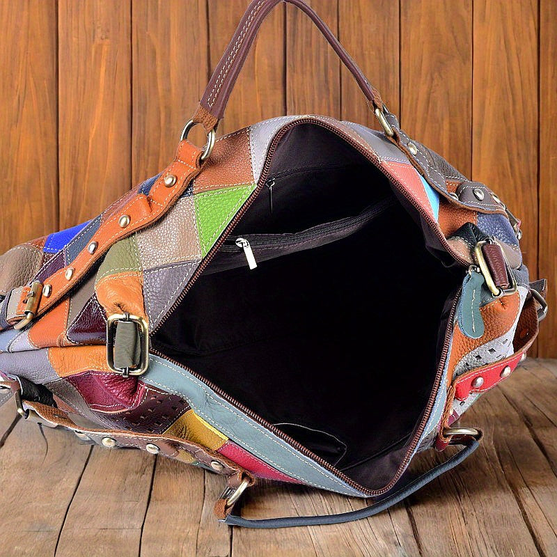 Tote Bag for Women - Large Capacity Cowhide Genuine Leather Crossbody Handbag