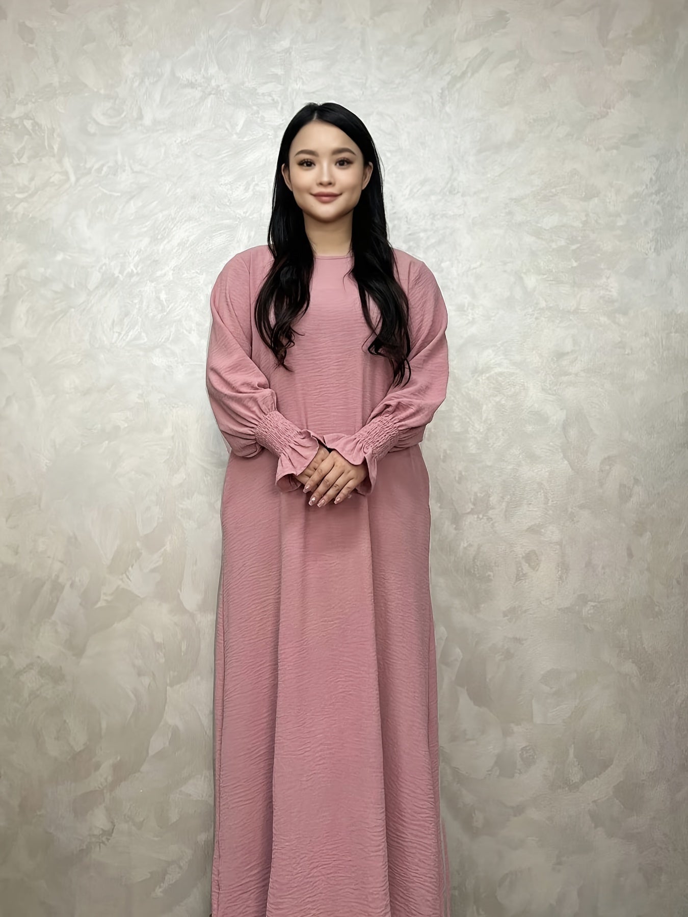 Soft Crepe Material With Pocket Muslim Lady Abaya Prayer Abaya