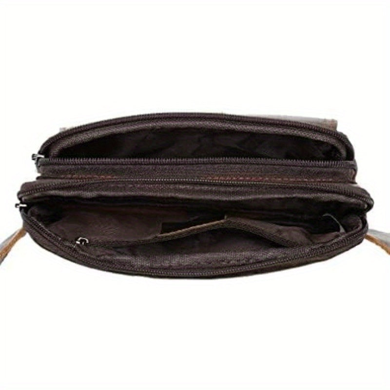 Leather Fanny Pack Waist Belt Bag for Men Women Travel Hiking Running Hip Bum Belt Vintage Retro Pouch Cell Phone Purse Wallet Brown