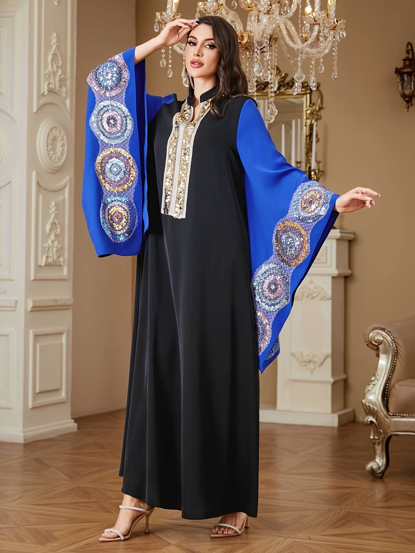 Women's Elegant Maxi Abaya Kaftan - Formal Evening Gown & Everyday Islamic Dress in Lavender Purple, Batwing Sleeves, Non-Stretch Formal event & Everyday Islamic Clothing for Weddings