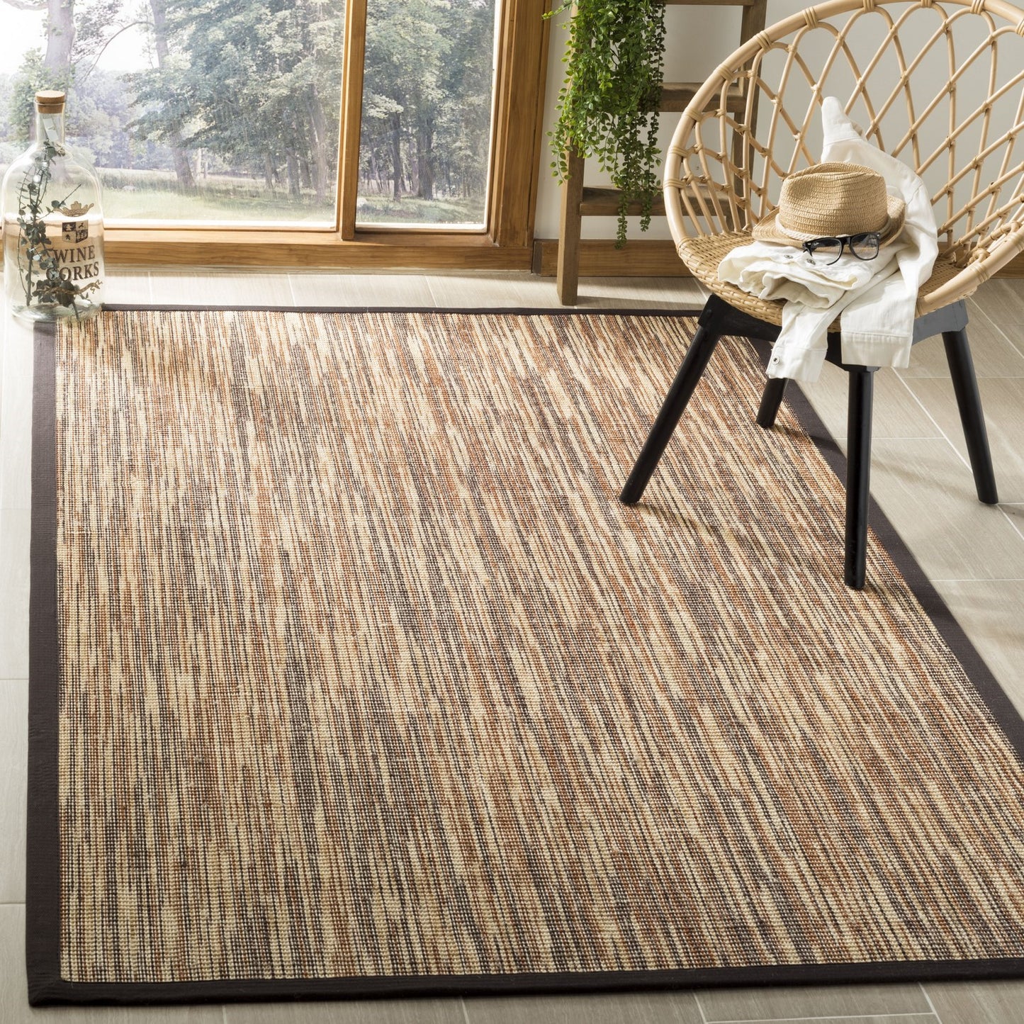 Grey, Brown Indoor Power Loomed Easy Care Medium Area Rug For Home Decor Rugs for Living Room, Bedroom, Dining Room, Home Office, Basement
