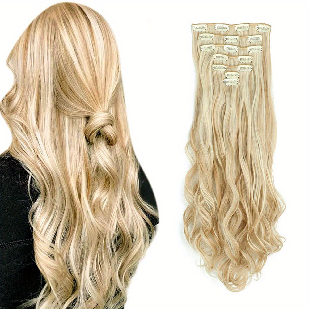 22 Inch Full Head Clip In Hair Extensions