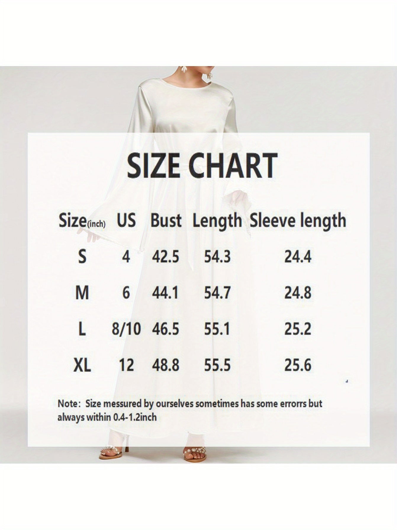Elegant Round Neck Solid Color Flared Maxi Dress Long Sleeve with Pearl Cuff Detail, Modest A-Line Middle Eastern Turkish Abaya Party & Vacation Dress for Women