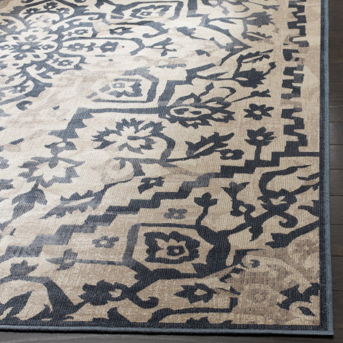 Vintage Collection VTG135 Non-Slip Indoor Power Loomed Easy Care Medium Area Rug For Home Decor Rug for Living Room, Bedroom, Dining Room, Home Office, Turkish Carpet, Basement