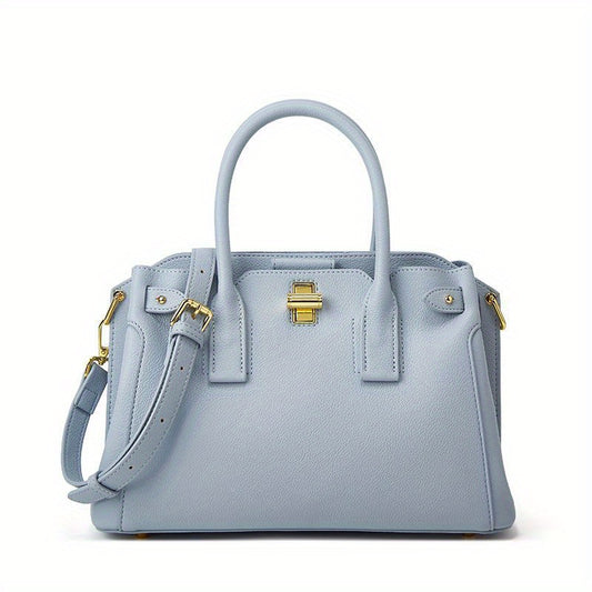 2025 New Women's Genuine Leather Satchel Bag - Large Capacity Lightweight Crossbody Handbag with Adjustable Strap