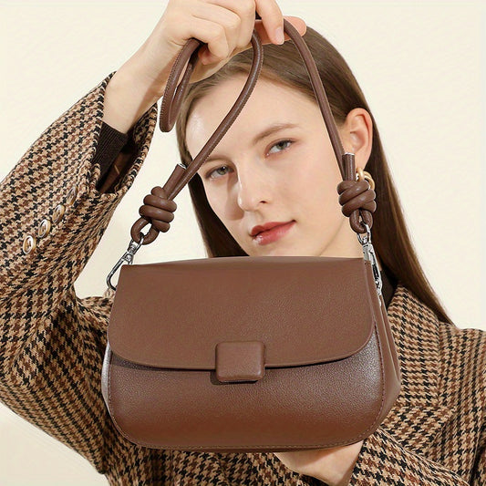 A Shoulder Bag Suitable for Travel, Commuting, And Dating in 2025, Niche Light Luxury Crossbody Bag with Retro Soft Leather Exquisite Small Bag