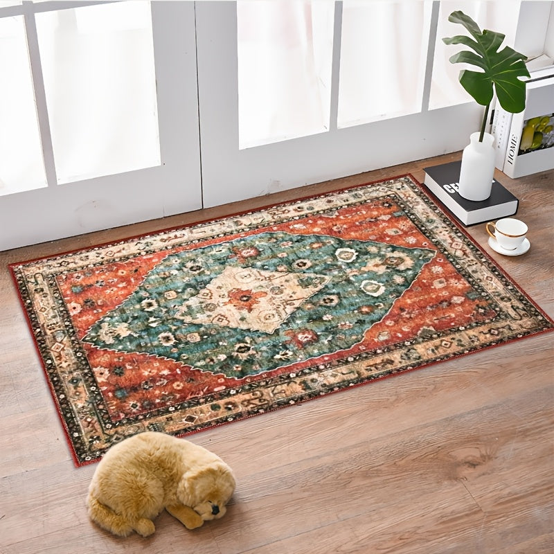 1pc Of Finely Processed Imitation Cashmere Carpet, Fashionable And Simple Style Mat, Machine Washable, Anti Slip, Soft, Rug Can Be Used for Bedroom, Dining Room, Living Room And Office Decoration