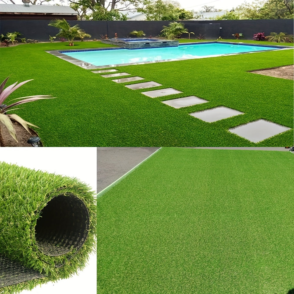 Artificial Grass Turf W'6ft, 0.8" Thick Realistic Synthetic Fake Grass Rug Height Soft Mat for Outdoor Lawn Landscape Indoor Balcony Camping