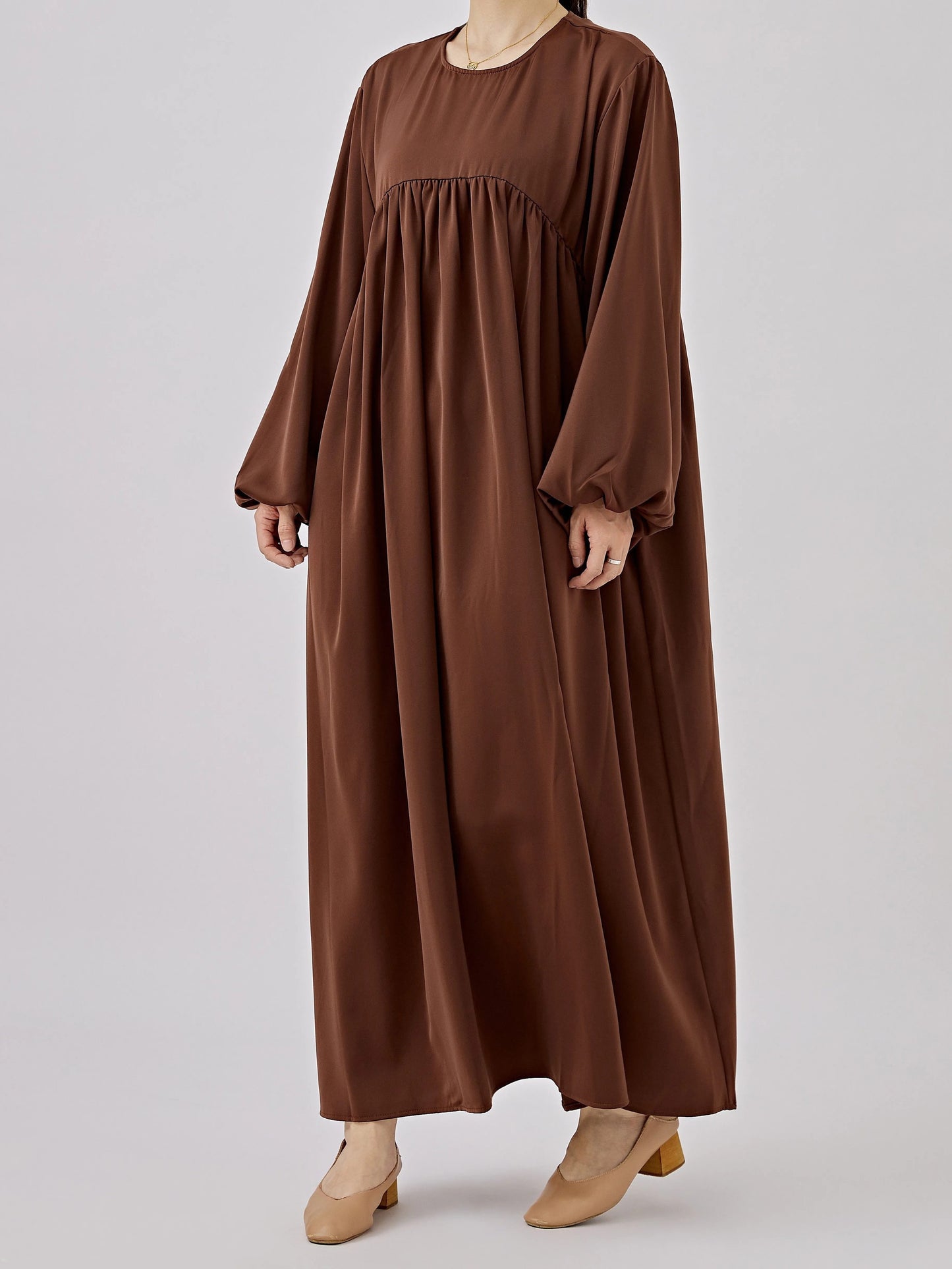Ramadan Three-Pack Muslim Abaya Dress with Packaging, Soft and Comfortable, Flowing Wide Skirt, Extra Large Sleeves and Cuffs, Elastic