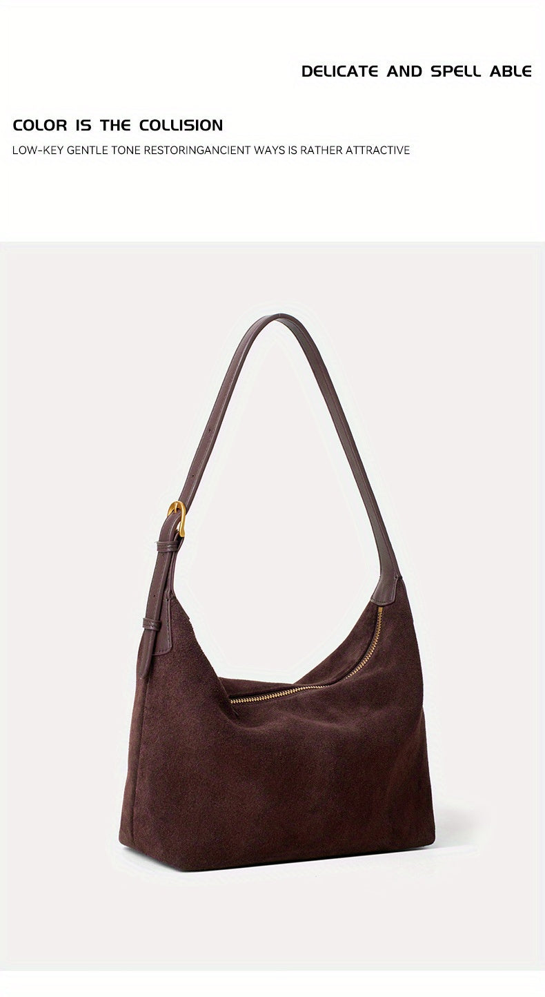 Cowhide Tote Bag for Women, Leather Large Capacity Crossbody Bag, Durable Women's Bag