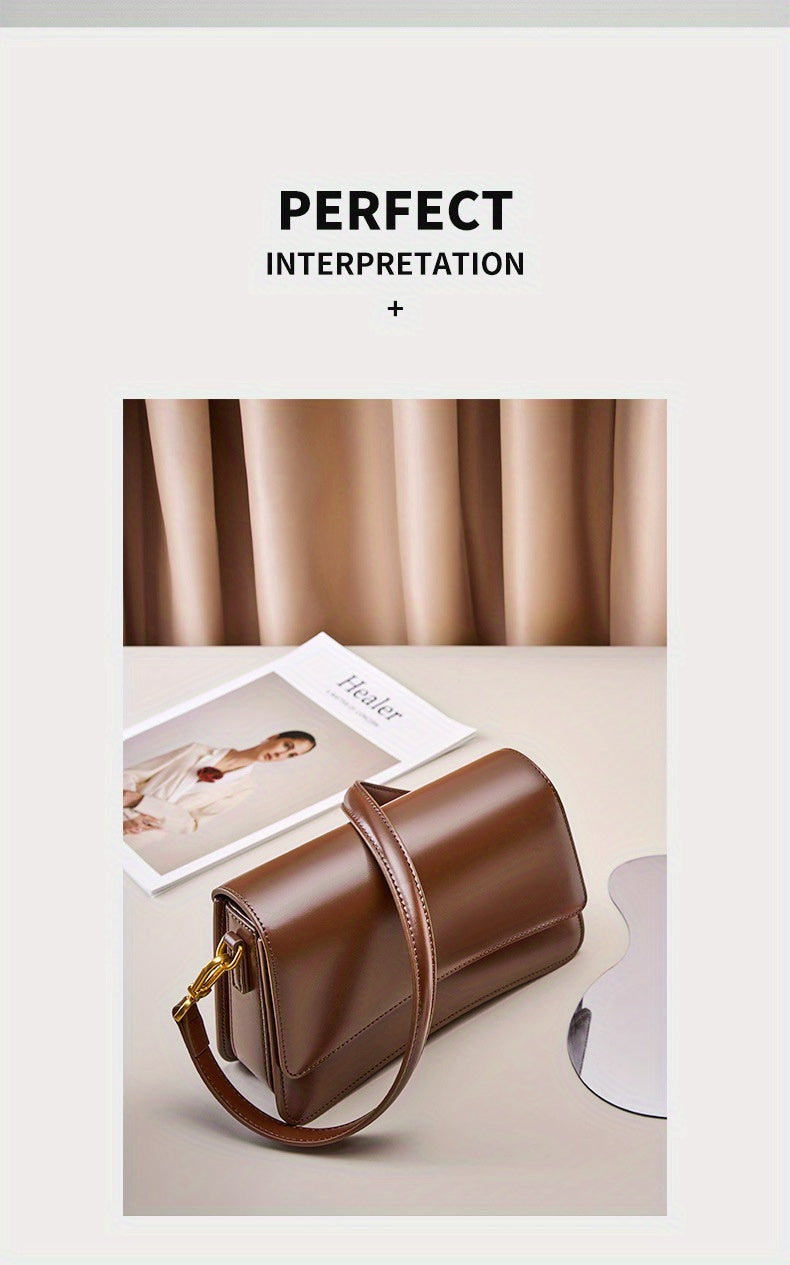 New Leather Bag High Quality Leather Single Shoulder Crossbody Shoulder Bag, 2025 New Versatile Underarm Bag for Women