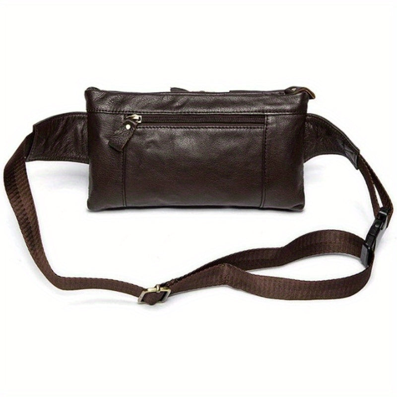 Vintage Waist Bag Fanny Pack for Men & Women - Adjustable Strap, Multiple Zipper Pockets, Slim Durable Design for Hiking, Travel, Outdoor Activities