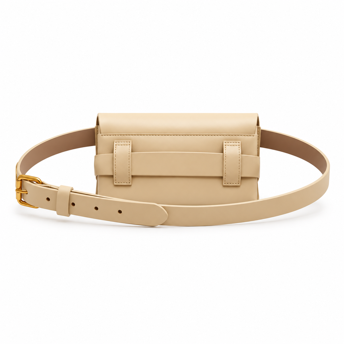 Cream Beige Adjustable Waist Belt Bag