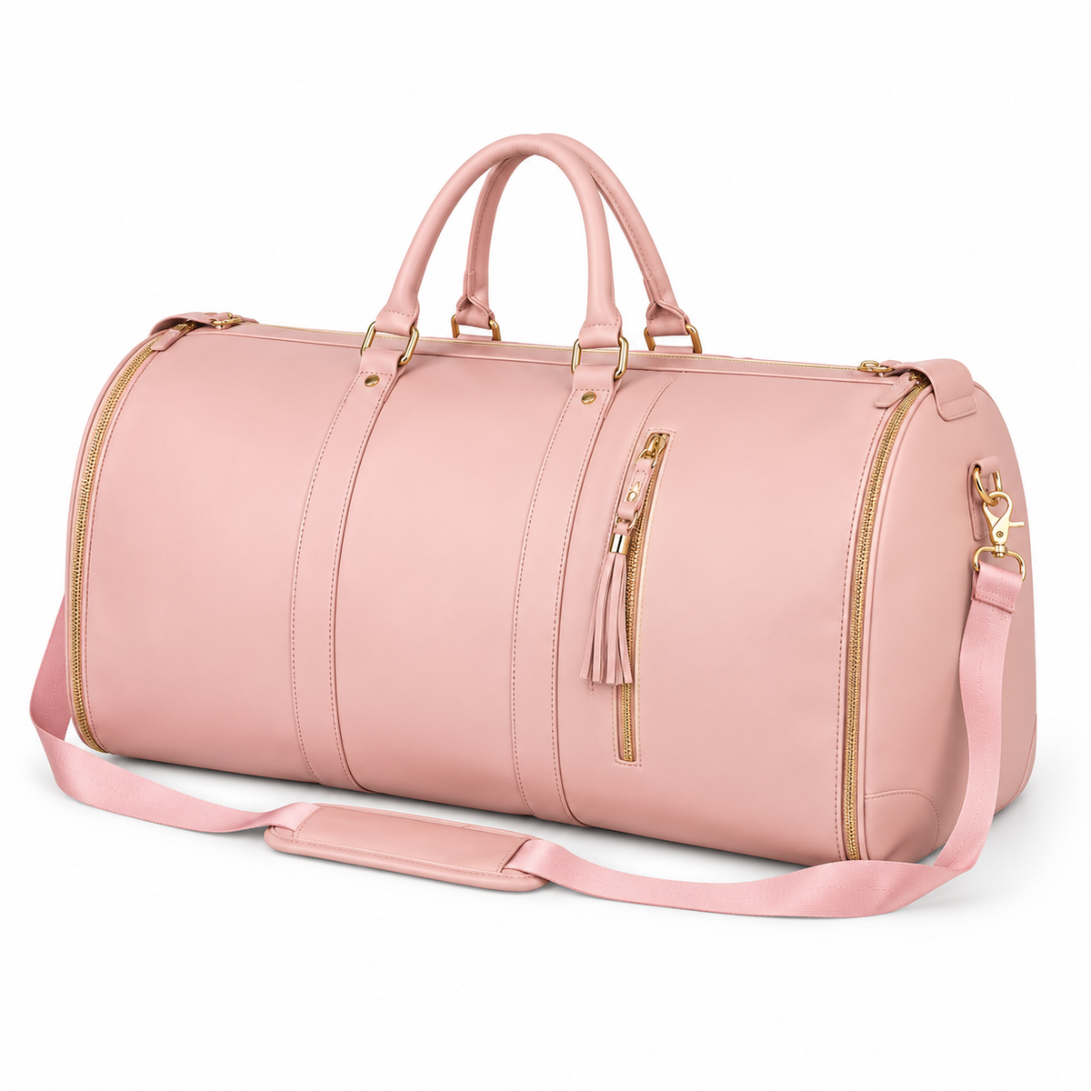 Pink Convertible Garment Overnight Travel Bag