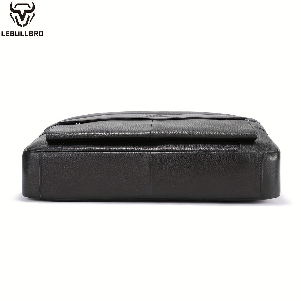 Men Top Layer Cowhide Leather Laptop Bag 100% Genuine Shoulder Messenger Leather Laptop Bag Business Handbag