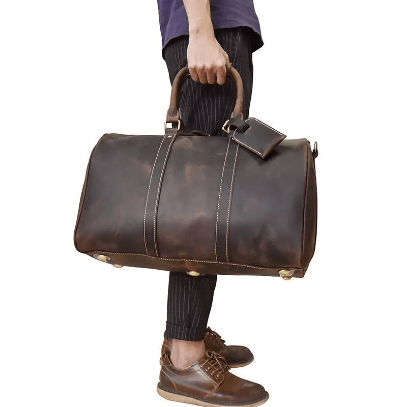 The Bjarke Weekender Handcrafted Faux Leather Duffle Bag