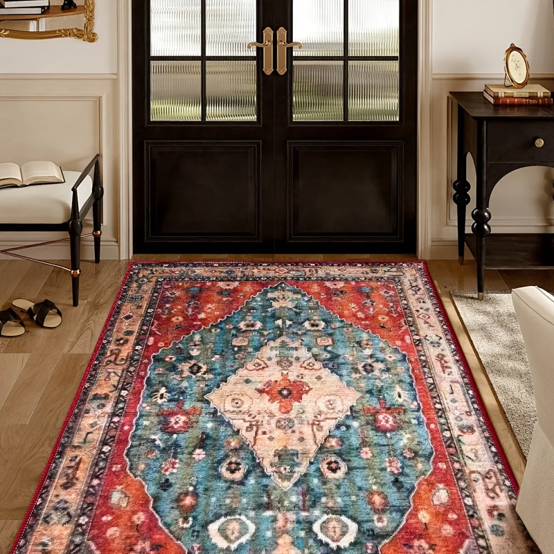 Extra Large Area Mat - Non-Slip Backing & Machine Washable Soft Carpet, Extra Large Floor Mat (Over 70.87inch) for Living Room, Bedroom, Office - Red/Blue/Beige/Black/Teal/Orange/White/Gray/ - Durable Polyester Rug for Modern