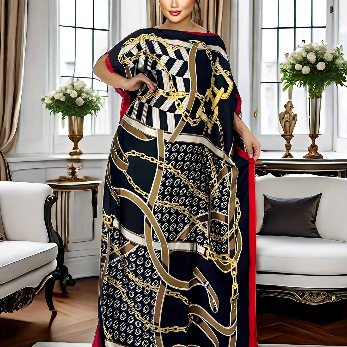 Middle Eastern Robe + Scarf | Kaftan Abaya