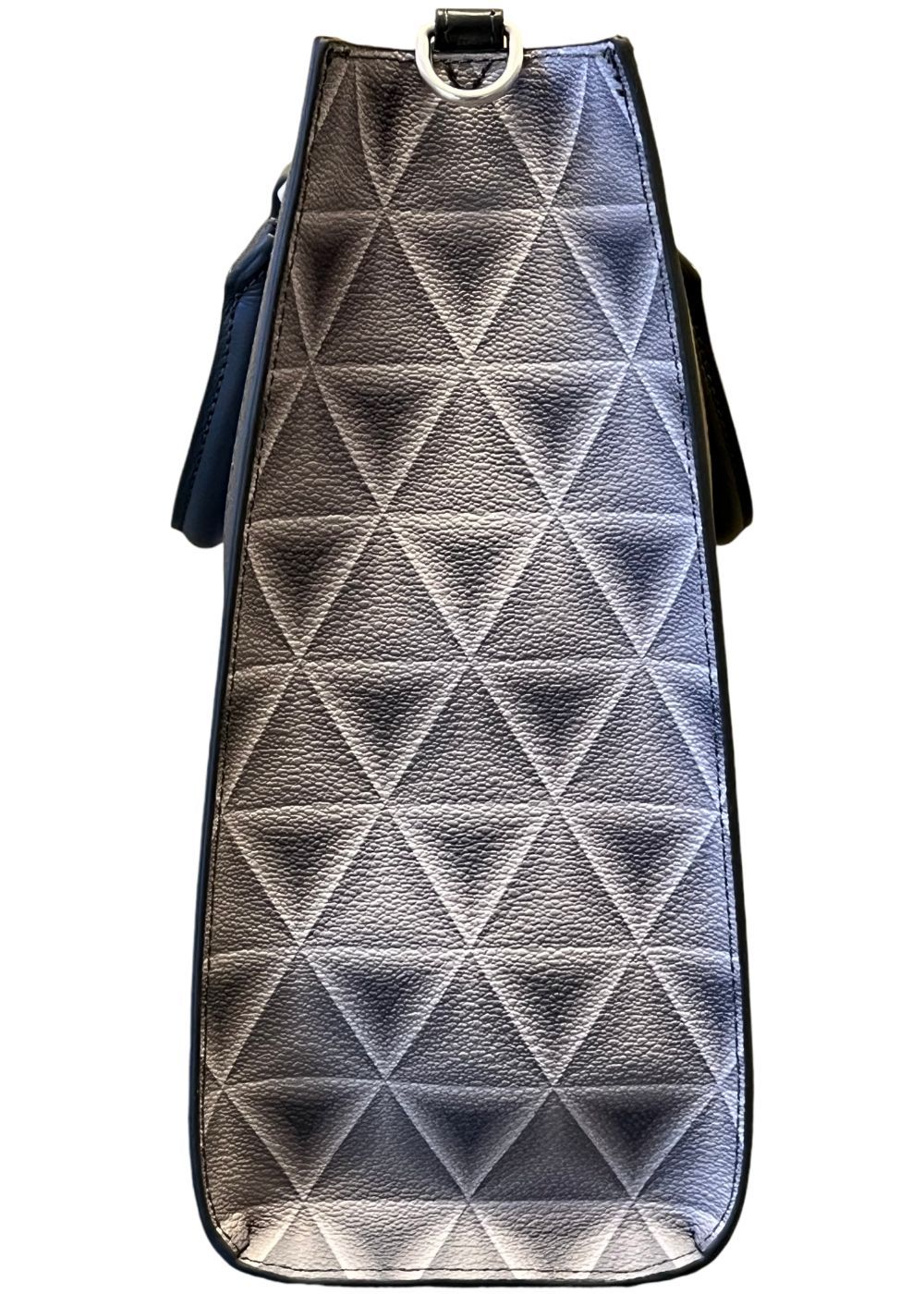 Revemoire Large Grey Leather Tote Bag 13-1/2" x 11" x 5" for Work, Travel, Shopping, Parties