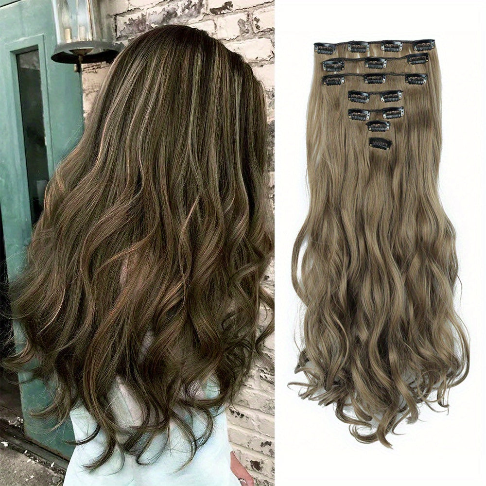 22 Inch Full Head Clip In Hair Extensions