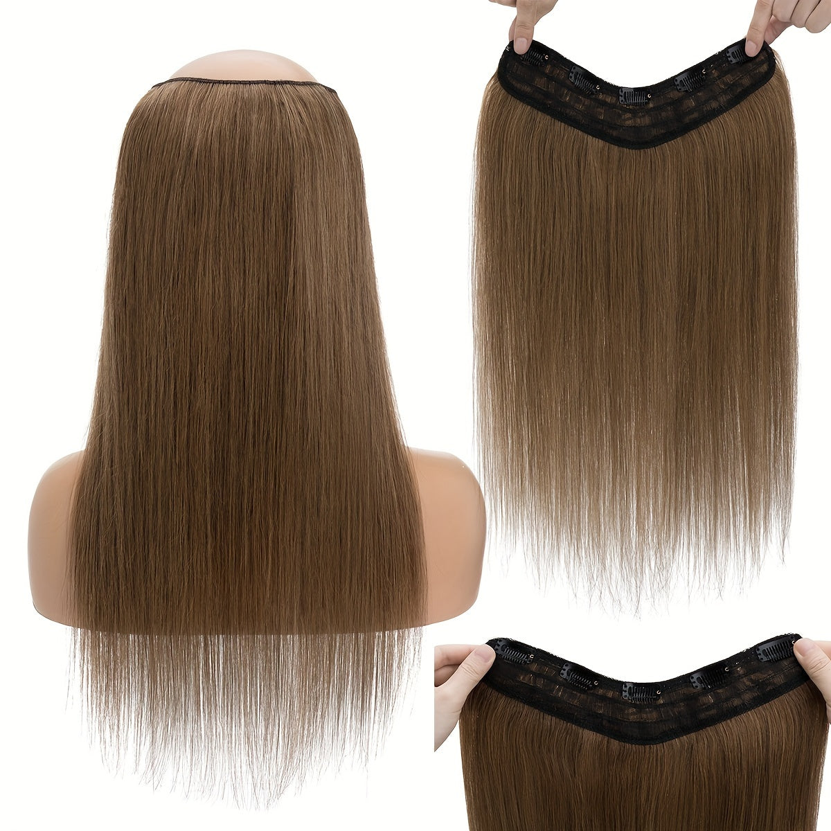 14-20 Inch V-Shaped Real Remy Clip in Human Hair Extensions