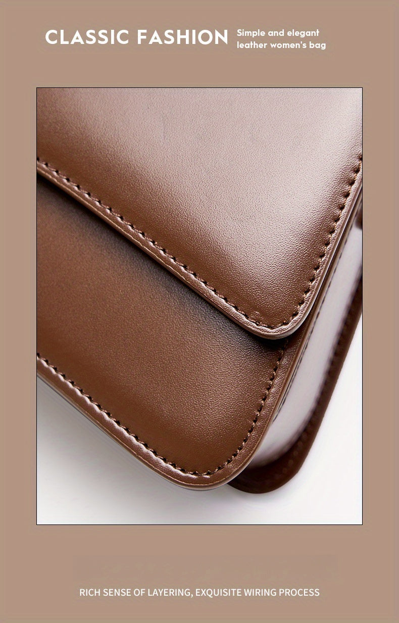 New Leather Bag High Quality Leather Single Shoulder Crossbody Shoulder Bag, 2025 New Versatile Underarm Bag for Women