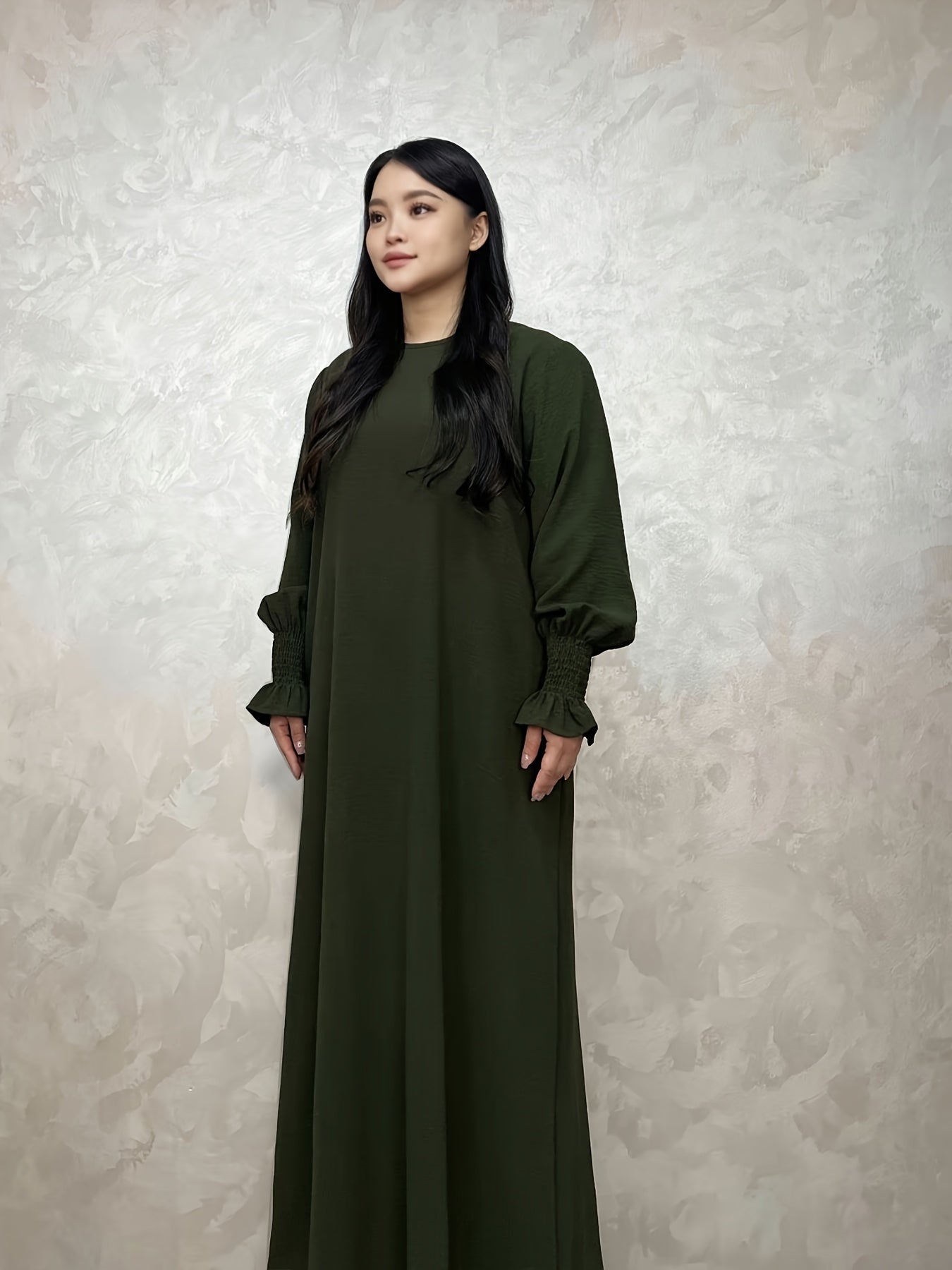 Soft Crepe Material With Pocket Muslim Lady Abaya Prayer Abaya