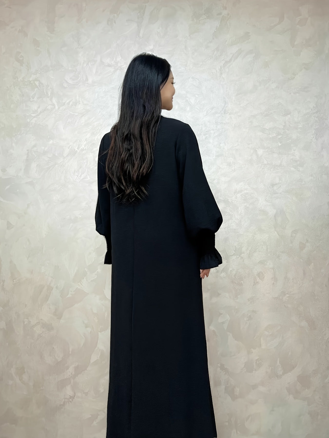 Soft Crepe Material With Pocket Muslim Lady Abaya Prayer Abaya