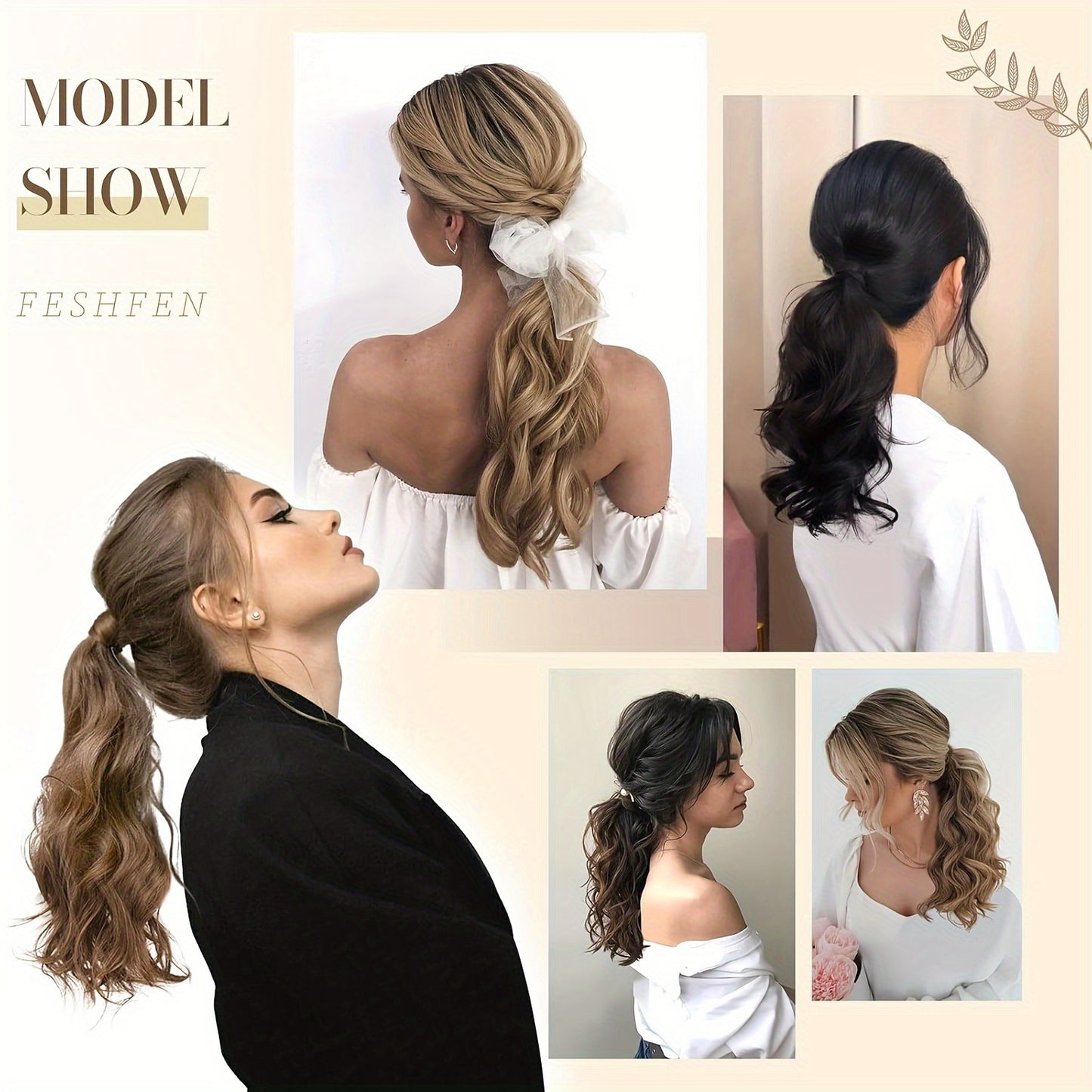 Synthetic Long Clip Ponytail Hairpieces For Women