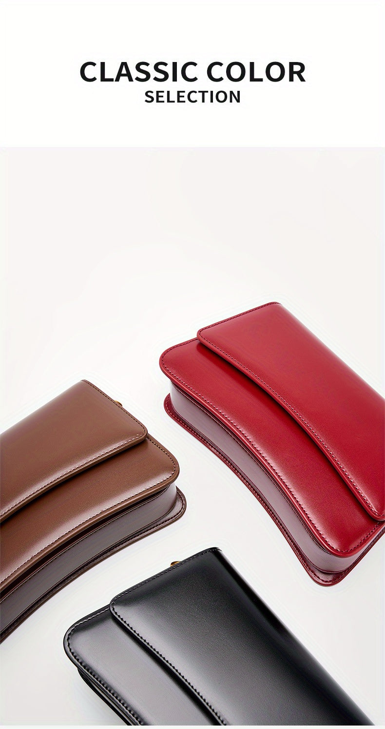 New Leather Bag High Quality Leather Single Shoulder Crossbody Shoulder Bag, 2025 New Versatile Underarm Bag for Women