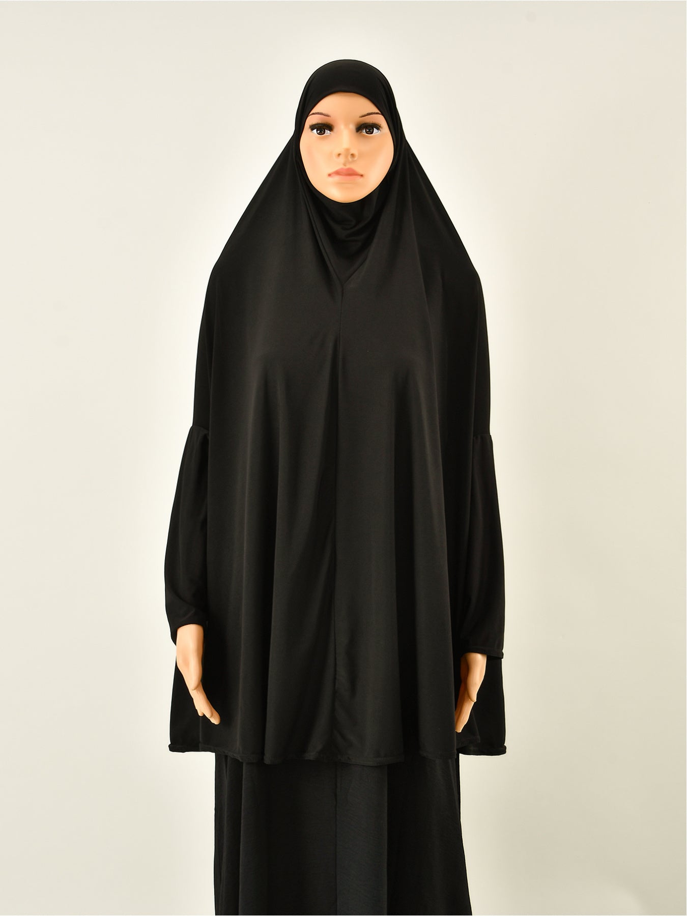 Elegant Solid Color Ribbon Khimar Abaya for Muslim Women - Arab-Middle Eastern Style Prayer Shawl, Lightweight & Breathable Fabric, Perfect for Daily Wear, Eid al-Fitr, and Ramadan, Daily Wear Headscarf