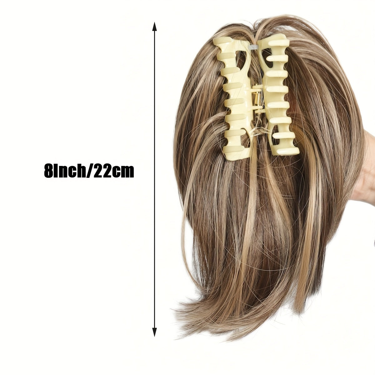 Messy Bun Hair Clip For Women | Straight Ponytail Extension 8inch Black