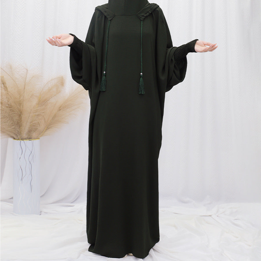 Women's Islamic Prayer Dress & Modest Jibab Abaya - Soft Pink (Pastel) Full Coverage Hijab Robe with Sleeves, for Ramadan, Travel, Daily Prayer - Muslim Kaftan, Muslimah Clothing, Modestwear Outfit, Elegant Drape, Breathable Fabric