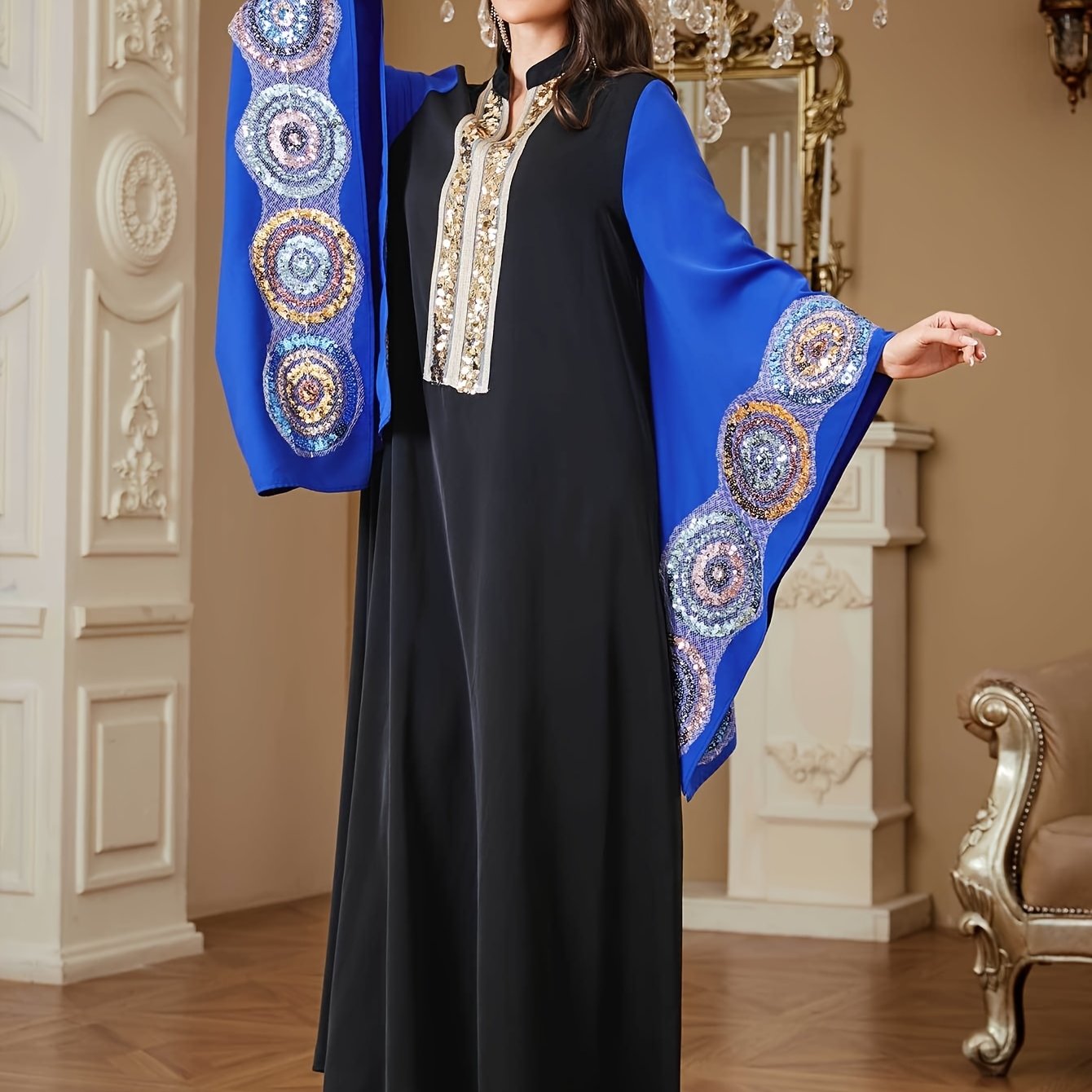 Women's Elegant Maxi Abaya Kaftan - Formal Evening Gown & Everyday Islamic Dress in Lavender Purple, Batwing Sleeves, Non-Stretch Formal event & Everyday Islamic Clothing for Weddings