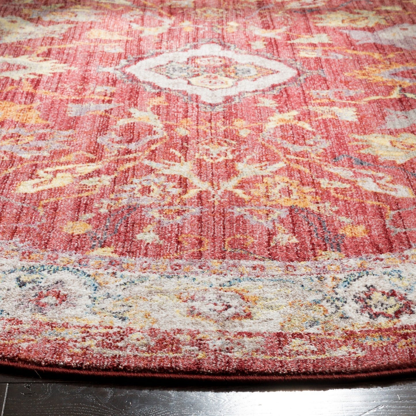 Blue, Rose Coloured Indoor Power Loomed Easy Care Medium Area Rugs For Home Decor Rug for Living Room, Bedroom, Dining Room, Home Office, Basement