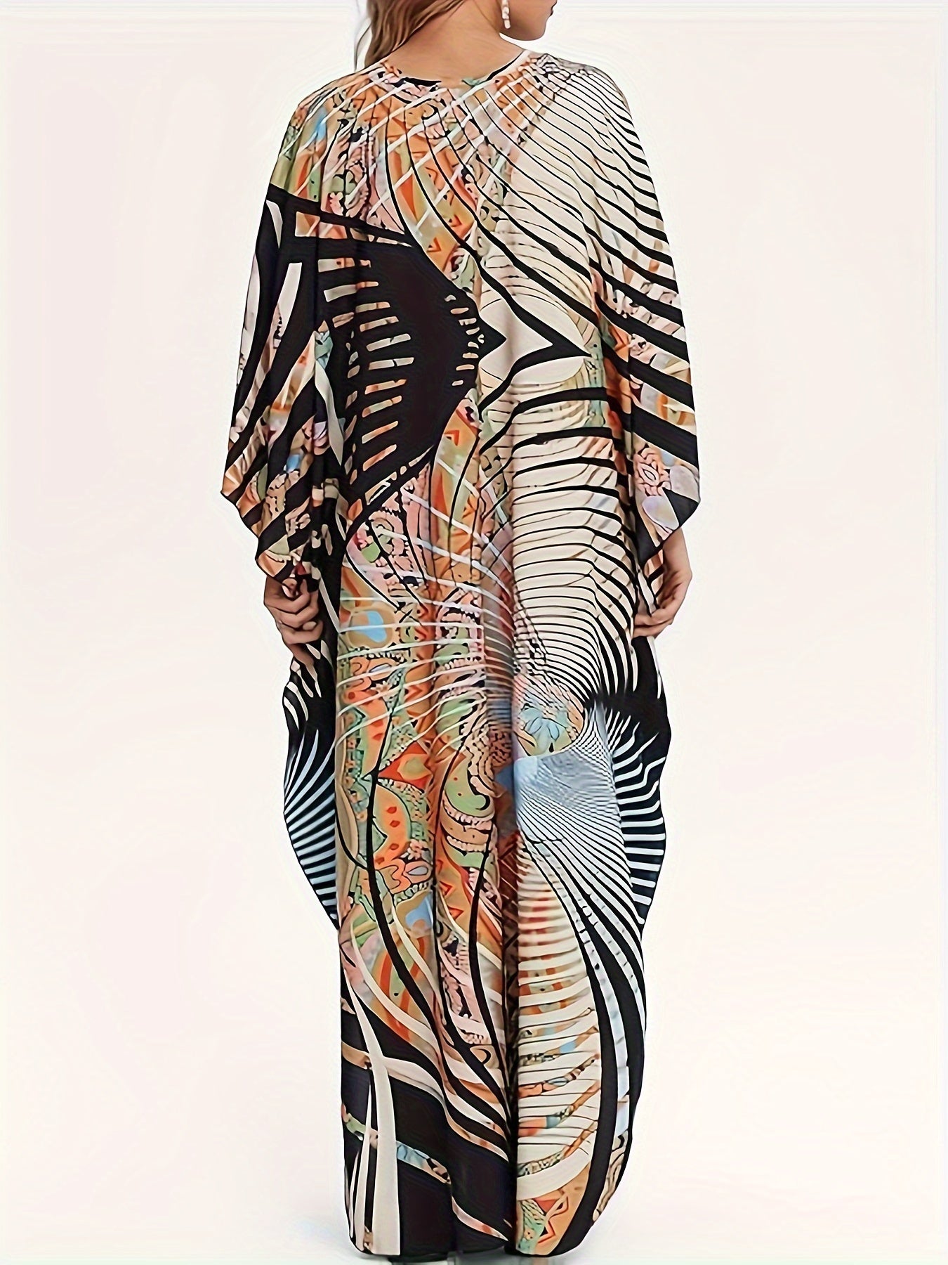 Long Dresses For Women Kaftan Dress Batwing Sleeve Beach Kaftan For Wo Fabulive Long Dresses For Women Kaftan Dress Batwing Sleeve Beach Kaftan For Wo Fabulive
